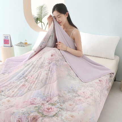 91家纺网 家纺一手货源 找家纺 （总）天之悦家纺 2026新款夏被大版数码云母冰丝夏凉被空调被子被芯