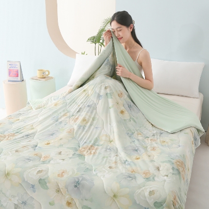 91家纺网 家纺一手货源 找家纺 （总）天之悦家纺 2026新款夏被大版数码云母冰丝夏凉被空调被子被芯