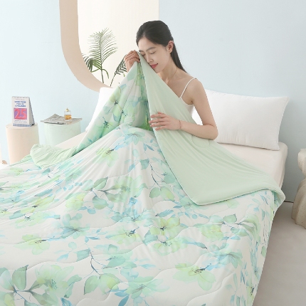 91家纺网 家纺一手货源 找家纺 （总）天之悦家纺 2026新款夏被大版数码云母冰丝夏凉被空调被子被芯