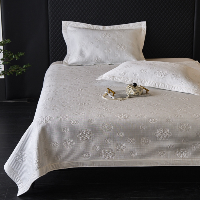 91家纺网 家纺一手货源 找家纺 （总）白冰熊乙纶高分子软凉席三件套 A类母婴级可机洗水洗 折叠