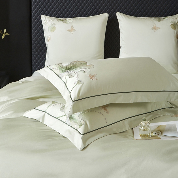 91家纺网 家纺一手货源 找家纺 （总）50S50支长绒棉刺绣四件套专版花型独家特供直播爆款