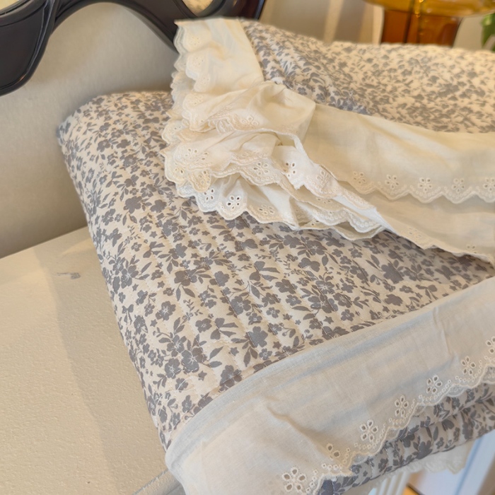 91家纺网 家纺一手货源 找家纺 （总）舒居家纺 2026新款全棉双层纱花边床盖单件床盖单品单床盖