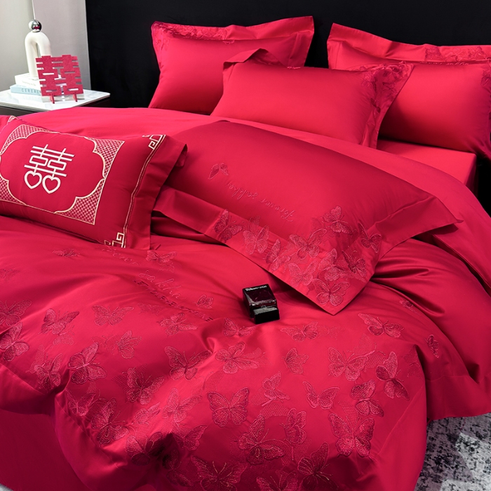 91家纺网 家纺一手货源 找家纺 （总）星蕴家纺 2026新款高档全棉婚庆四件套