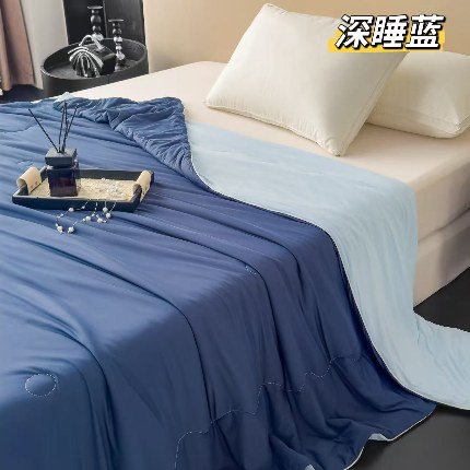91家纺网 家纺一手货源 找家纺 （总）凉感冰丝夏凉被 小冰皮夏被凉感丝家用空调薄被子可机洗单双人夏被