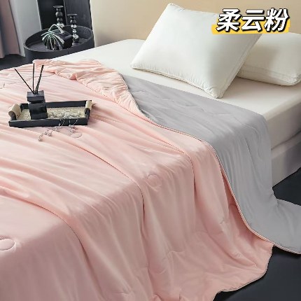91家纺网 家纺一手货源 找家纺 （总）凉感冰丝夏凉被 小冰皮夏被凉感丝家用空调薄被子可机洗单双人夏被
