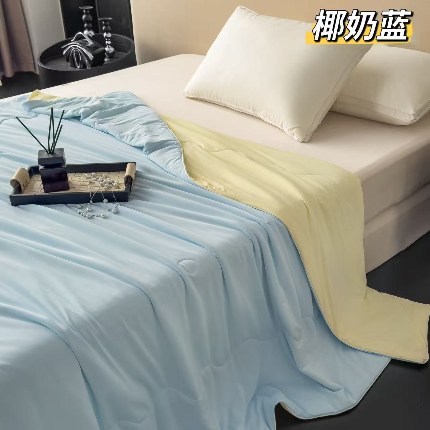 91家纺网 家纺一手货源 找家纺 （总）凉感冰丝夏凉被 小冰皮夏被凉感丝家用空调薄被子可机洗单双人夏被