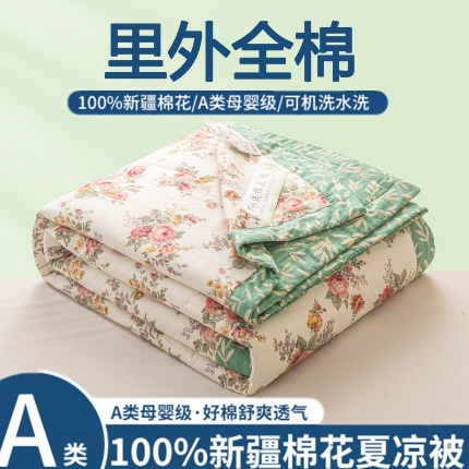 91家纺网 家纺一手货源 找家纺 （总）锦鹭被业 【全年有货】2026新款A类里外全棉纯棉新疆棉花夏被夏凉被空调被薄被子被芯包质检