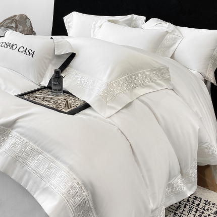 91家纺网 家纺一手货源 找家纺 （总）星蕴家纺 2026新款双股长绒棉全棉纯棉刺绣四件套-柏林系列