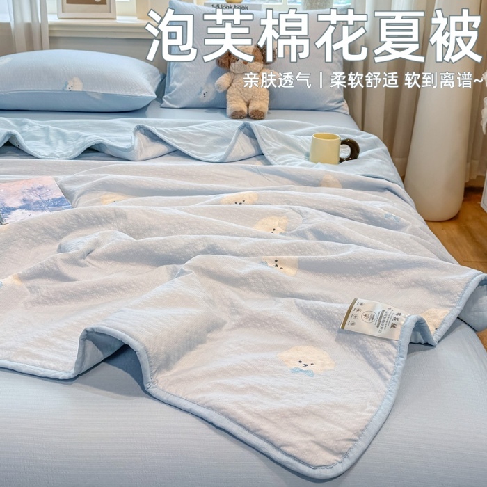 91家纺网 家纺一手货源 找家纺 （总）爱屋及屋 2026春夏新款泡芙棉印花新疆棉花被夏被夏凉被空调被被子薄被芯春秋四季被