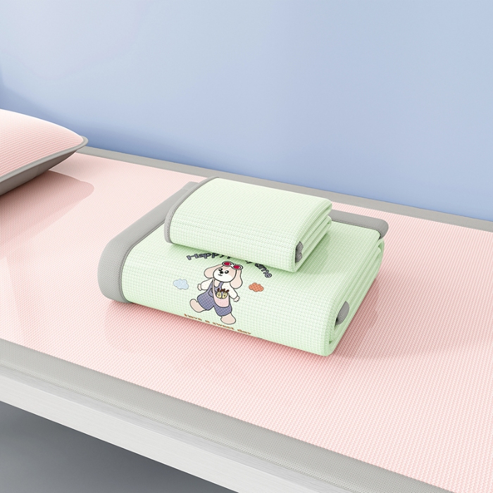 91家纺网 家纺一手货源 找家纺 （总）家品罗兰 2026新款夏季A类碳光凉席三明治透气网冰丝凉席家用双人冰丝席床单可机洗单人学生宿舍上下铺夏天空调软席三件套