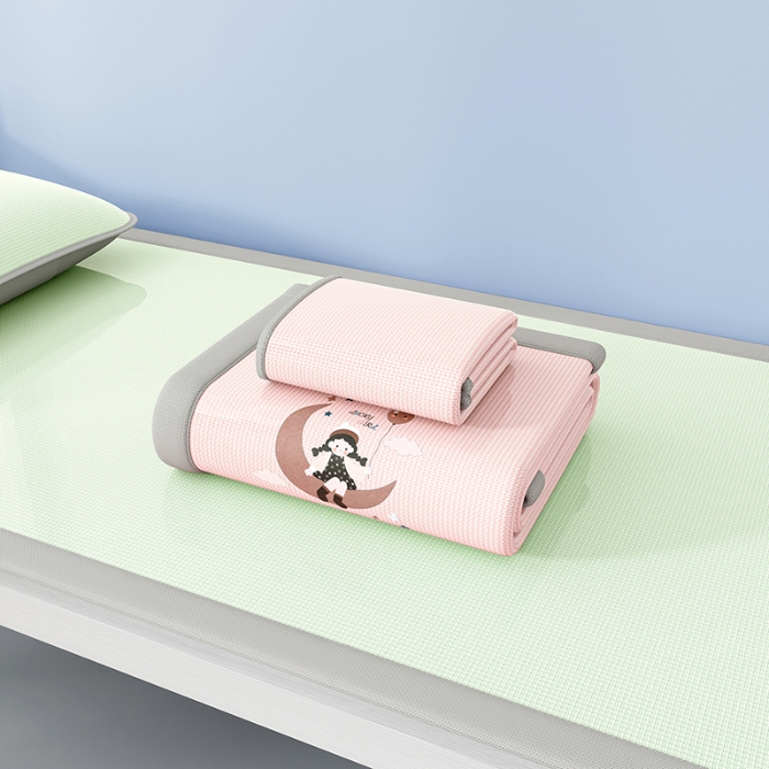 91家纺网 家纺一手货源 找家纺 （总）家品罗兰 2026新款夏季A类碳光凉席三明治透气网冰丝凉席家用双人冰丝席床单可机洗单人学生宿舍上下铺夏天空调软席三件套