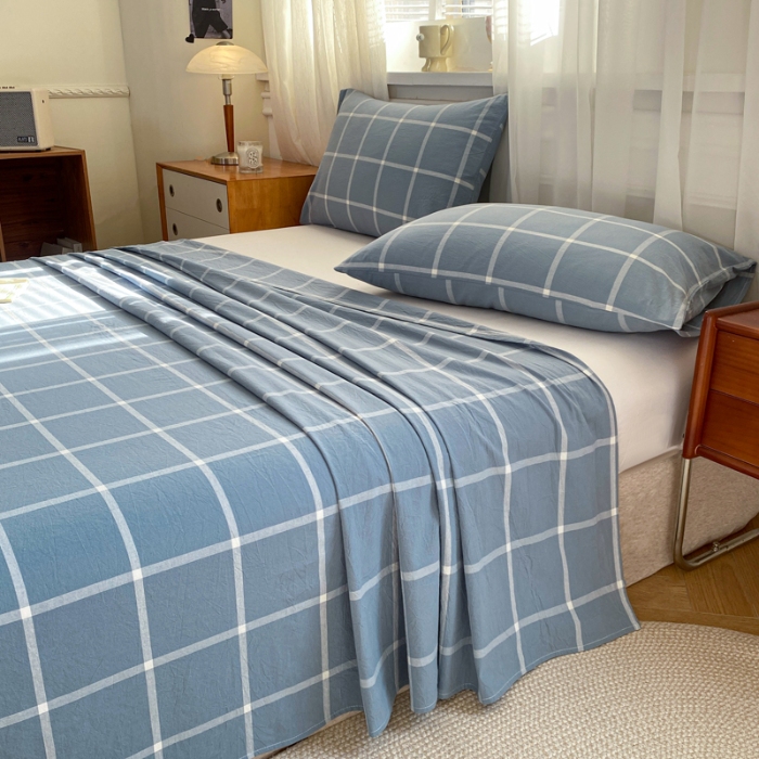 91家纺网 家纺一手货源 找家纺 （总）恋人优选 2026新款全棉纯棉色织床单单床单床单单件