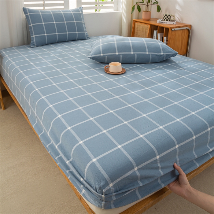 91家纺网 家纺一手货源 找家纺 （总）恋人优选 2026新款全棉纯棉水洗棉单床笠床笠单件