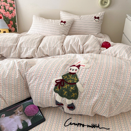 91家纺网 家纺一手货源 找家纺 （总）2024牛奶绒立体剪花床笠 床垫套 绒床笠