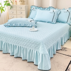 91家纺网 家纺一手货源 找家纺 （总）2026新款A类糯小棉刺绣四件套 撞色立体花朵床盖三件套亲肤夹棉床单四件套单品被套绣花枕套加厚单床盖,雅韵-粉,雅韵-绿,雅韵-紫,雅韵-白,雅韵-蓝