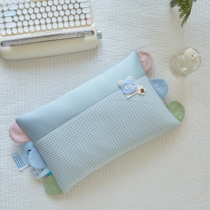 91家纺网 家纺一手货源 找家纺 （总）2026新款  儿童凉感卡通荞麦枕芯枕头  夏日物语荞麦护颈按摩枕学生儿童枕芯