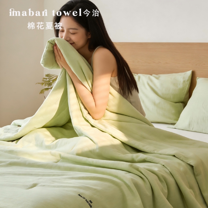 91家纺网 家纺一手货源 找家纺 （总）明治西川 色织彩棉 棉花夏被A类全棉夏凉被 imabari towel今治 棉花 可水洗 机洗