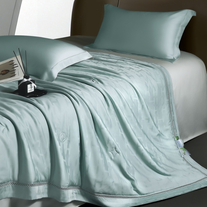 91家纺网 家纺一手货源 找家纺 （总）雅高 2026新款卡伦50s100%莱赛尔天丝提花抗菌夏被夏凉被空调被被子