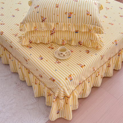 91家纺网 家纺一手货源 找家纺 （总）2025新款韩式水洗真丝四件套针织棉泡泡棉纯棉全棉四件套