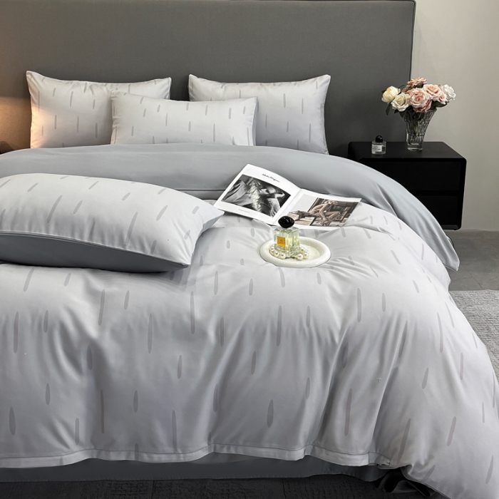 91家纺网 家纺一手货源 找家纺 （总）经年 2026春夏新款亲肤棉数码印花四件套-流星