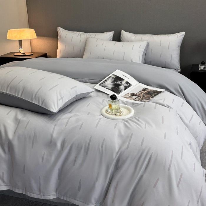 91家纺网 家纺一手货源 找家纺 （总）经年 2026春夏新款亲肤棉数码印花四件套-流星