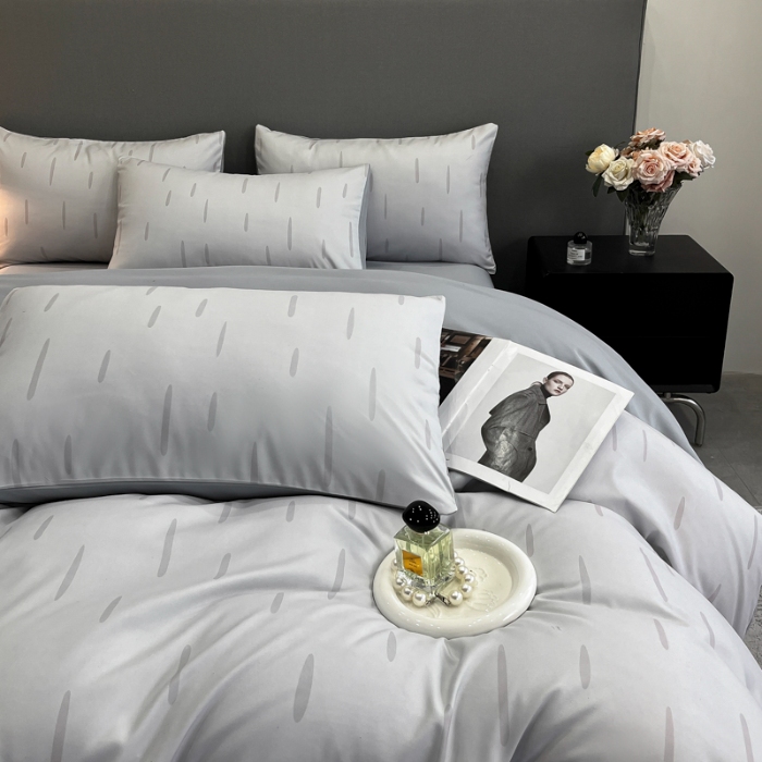 91家纺网 家纺一手货源 找家纺 （总）经年 2026春夏新款亲肤棉数码印花四件套-流星