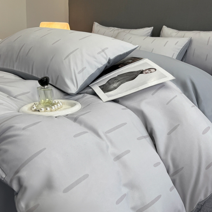 91家纺网 家纺一手货源 找家纺 （总）经年 2026春夏新款亲肤棉数码印花四件套-流星