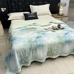 91家纺网 家纺一手货源 找家纺 （总）雅高 2026新品曼珠沙华50s超细旦莱赛尔天丝数码印花镂空抗菌夏被夏凉被子空调被被子,柏林蓝,维也纳绿,伦敦粉,伦敦蓝,罗马黄绿,疏影蓝灰,迈阿密粉,巴塞罗那,奥克兰,观之绿,微风黄,小兔礼酱