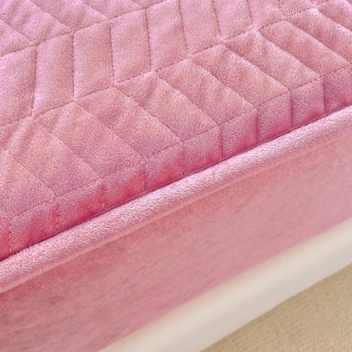 91家纺网 家纺一手货源 找家纺 延遥2026新款A类舒适床笠保暖婴儿绒宝宝绒牛奶绒绗缝夹棉单件床笠 丁香紫