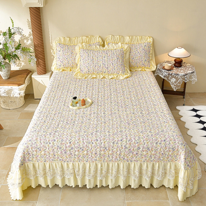 91家纺网 家纺一手货源 找家纺 （总）三友家纺 爆款法式中古风蕾丝床盖四件套AA款/AB款（被套款/夏被款）