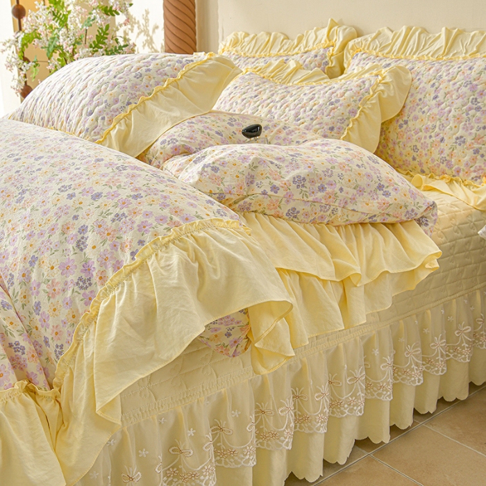 91家纺网 家纺一手货源 找家纺 （总）三友家纺 爆款法式中古风蕾丝床盖四件套AA款/AB款（被套款/夏被款）