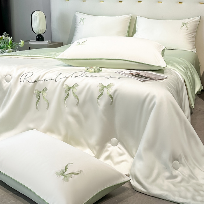 91家纺网 家纺一手货源 找家纺 （总）如一 2026新款麻绳系列水洗冰丝刺绣夏被四件套