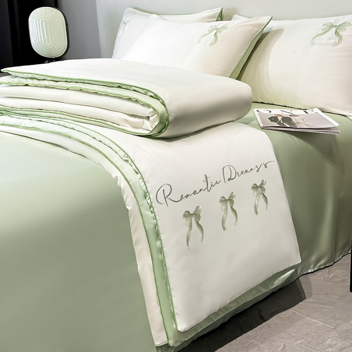 91家纺网 家纺一手货源 找家纺 （总）如一 2026新款麻绳系列水洗冰丝刺绣夏被四件套