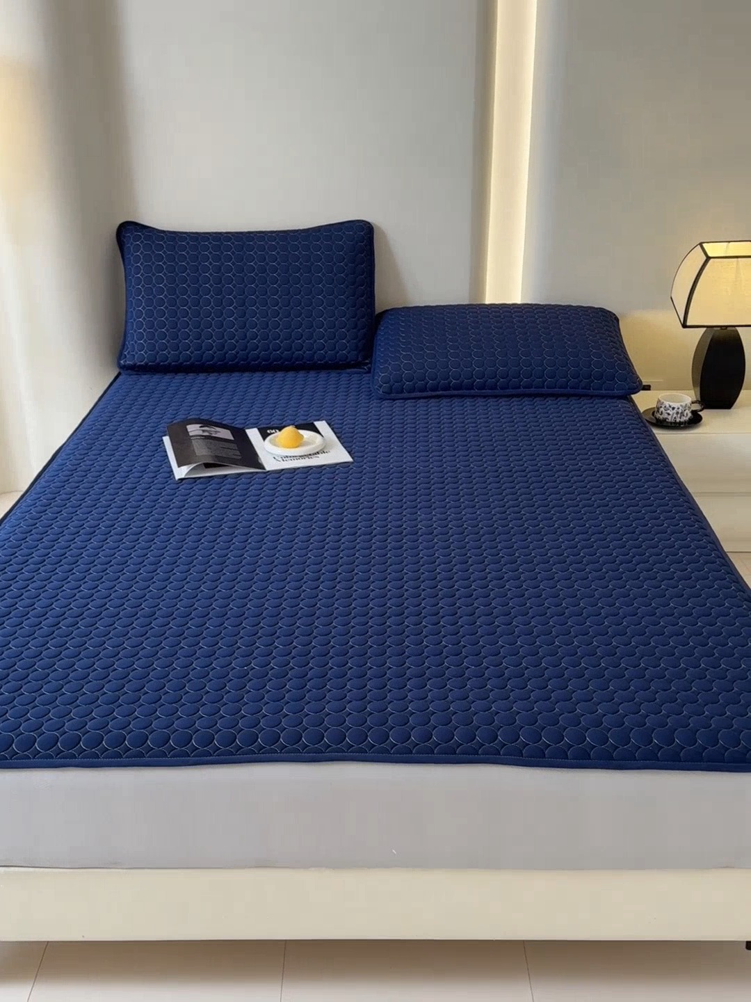 91家纺网 家纺一手货源 找家纺 （总）深睡棉硅胶凉席 床笠 凉感科技 纯色凉感丝 大气 简约 高级感  乳胶 硅胶