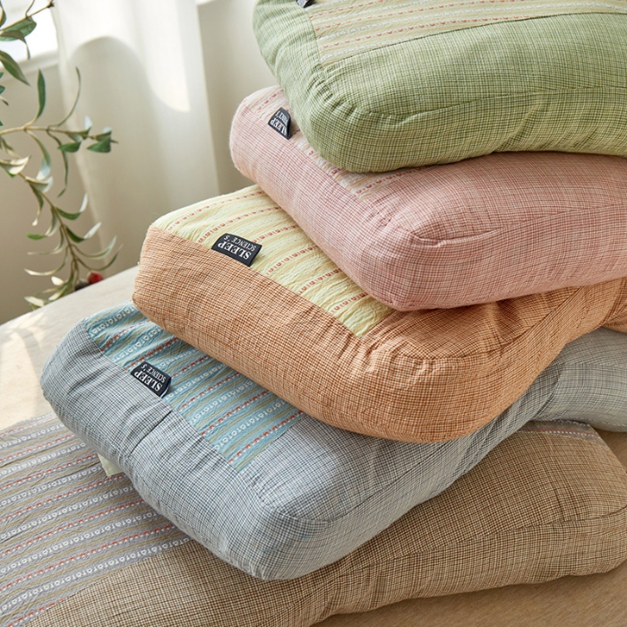 91家纺网 家纺一手货源 找家纺 （总）2026新款  天然全荞麦枕芯枕头  全棉提花荞麦枕清热明目荞麦护颈枕芯透气枕头