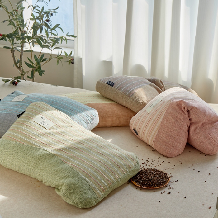 91家纺网 家纺一手货源 找家纺 （总）2026新款  天然全荞麦枕芯枕头  全棉提花荞麦枕清热明目荞麦护颈枕芯透气枕头