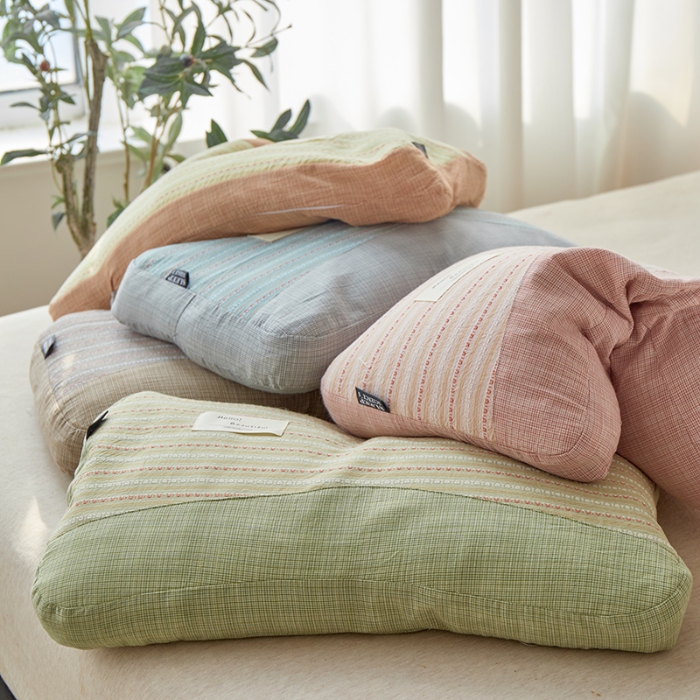 91家纺网 家纺一手货源 找家纺 （总）2026新款  天然全荞麦枕芯枕头  全棉提花荞麦枕清热明目荞麦护颈枕芯透气枕头