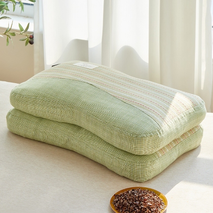 91家纺网 家纺一手货源 找家纺 （总）2026新款  天然全荞麦枕芯枕头  全棉提花荞麦枕清热明目荞麦护颈枕芯透气枕头