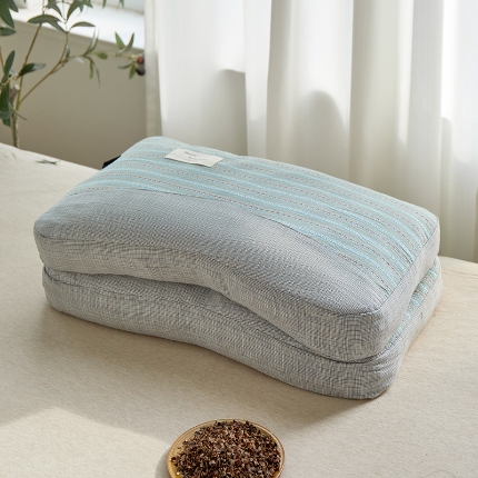 91家纺网 家纺一手货源 找家纺 （总）2026新款  天然全荞麦枕芯枕头  全棉提花荞麦枕清热明目荞麦护颈枕芯透气枕头