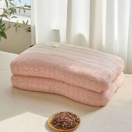 91家纺网 家纺一手货源 找家纺 （总）2026新款  天然全荞麦枕芯枕头  全棉提花荞麦枕清热明目荞麦护颈枕芯透气枕头