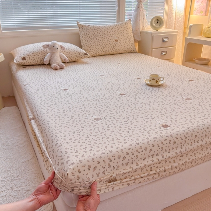 91家纺网 家纺一手货源 找家纺 （总）2026春夏新款水洗古棉单床笠 床笠三件套