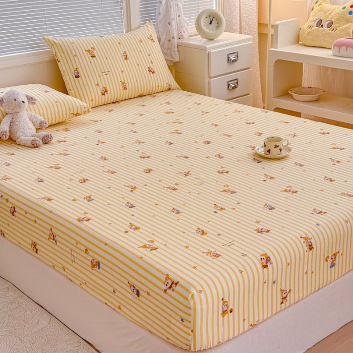 91家纺网 家纺一手货源 找家纺 （总）2026春夏新款水洗古棉单床笠 床笠三件套