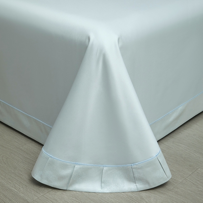 91家纺网 家纺一手货源 找家纺 100S天丝棉提花镂空四件套可定制规格 雾蓝鎏花