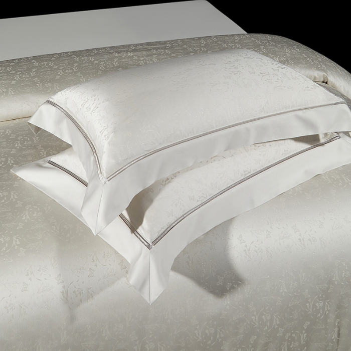 91家纺网 家纺一手货源 找家纺 100S天丝棉提花镂空四件套可定制规格 月白凝香