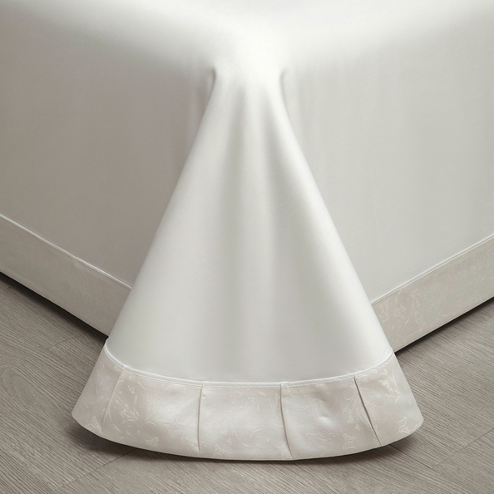 91家纺网 家纺一手货源 找家纺 100S天丝棉提花镂空四件套可定制规格 月白凝香