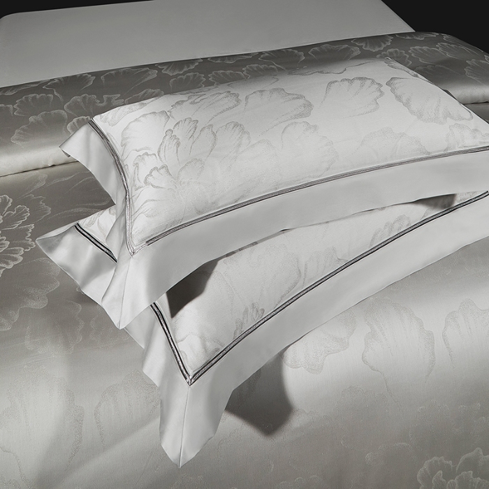 91家纺网 家纺一手货源 找家纺 100S天丝棉提花镂空四件套可定制规格 云柔花影·灰