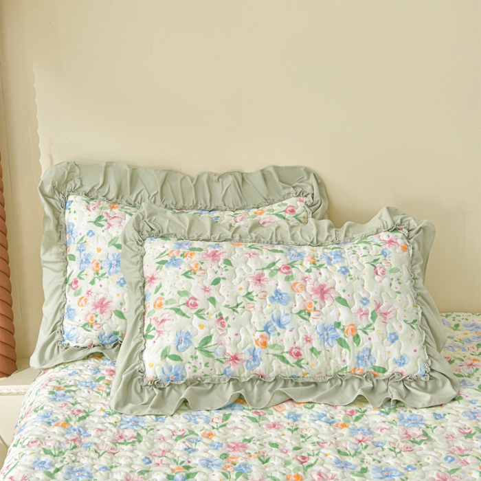 91家纺网 家纺一手货源 找家纺 （总）三友家纺 爆款法式中古风蕾丝床盖三件套