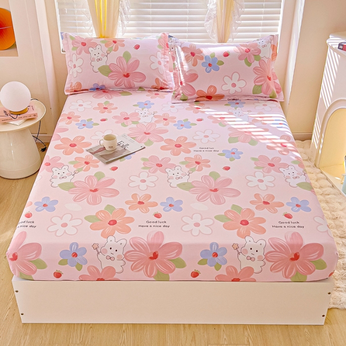 91家纺网 家纺一手货源 找家纺 （总1）安逸家纺 12868 新款全棉床笠床罩学生纯棉单床笠