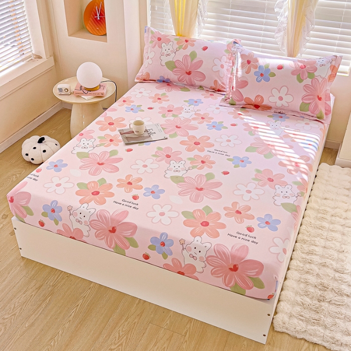 91家纺网 家纺一手货源 找家纺 （总1）安逸家纺 12868 新款全棉床笠床罩学生纯棉单床笠