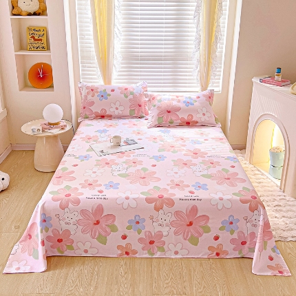 （总1）安逸家纺 12868 新款全棉床单学生宿舍纯棉单床单